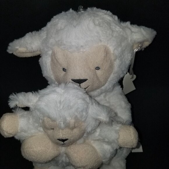 Cloud Island White Sheep Lamb Plush Lovey Rattle Mom Baby Stuffed Animal Toy - Picture 2 of 10